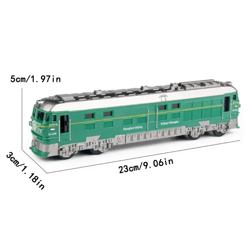 

1:87 Simulated Alloy Train Locomotive Model Pull Back Vehicle Toy Sound Lights