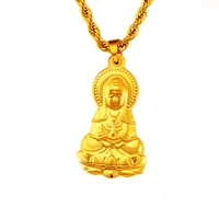 buddhism 24k gold buddha hollow pendant charms 2020 fashion indian small pendants necklace for women making jewelry mother gifts