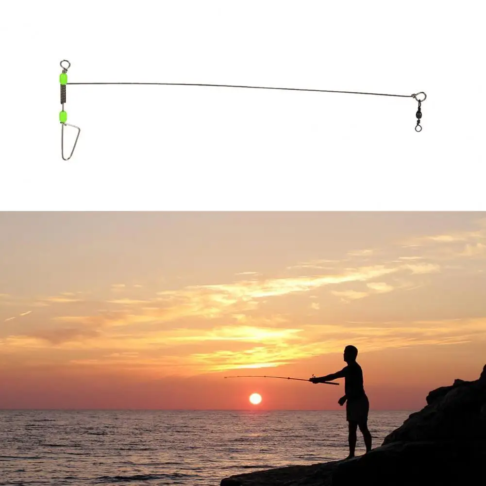 

sliver Fishing Accessories 30cm Anti-corrosion Stainless Steel Fishing Boom with Luminous Bead Fishing Balance For Sea Fishing
