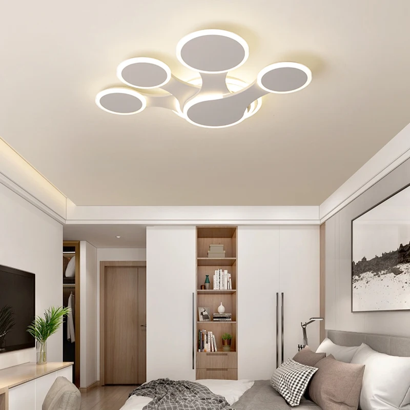 Люстра для спальни гостиной Современная Потолочная люстра с дистанционным