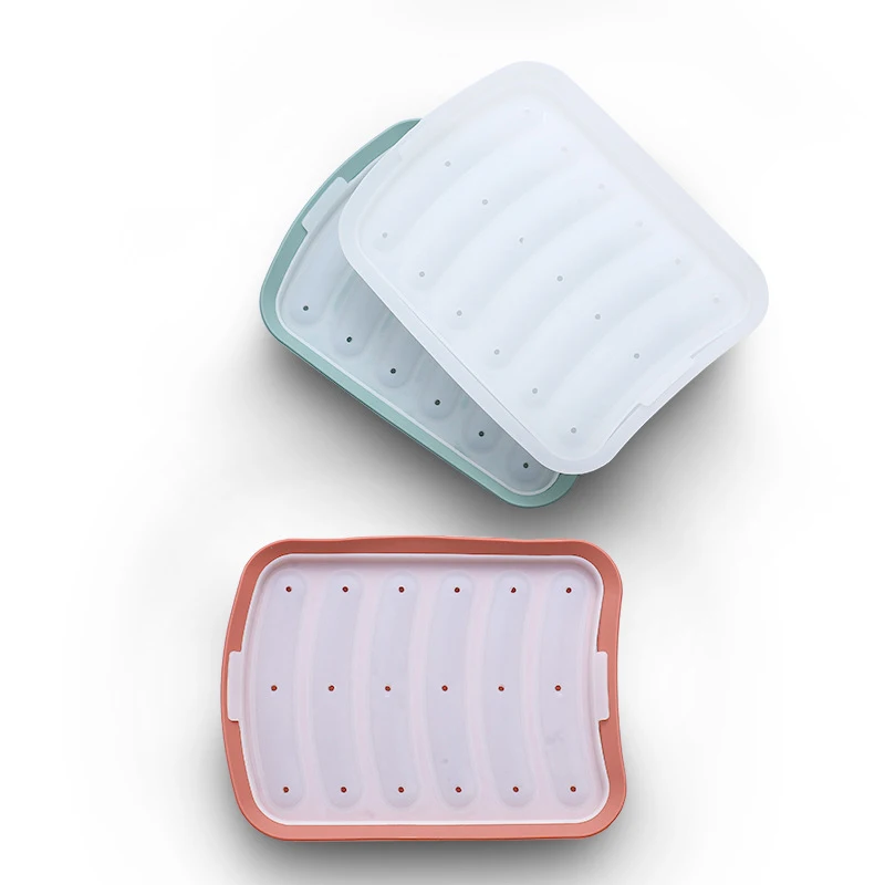 

Non-stick Hole Hot Dog Mold Silicone Sausage Mold Baking Pan Mat Bread Mold Tool Easy To Clean Kitchen 6 Hot Dog Mold With Ham