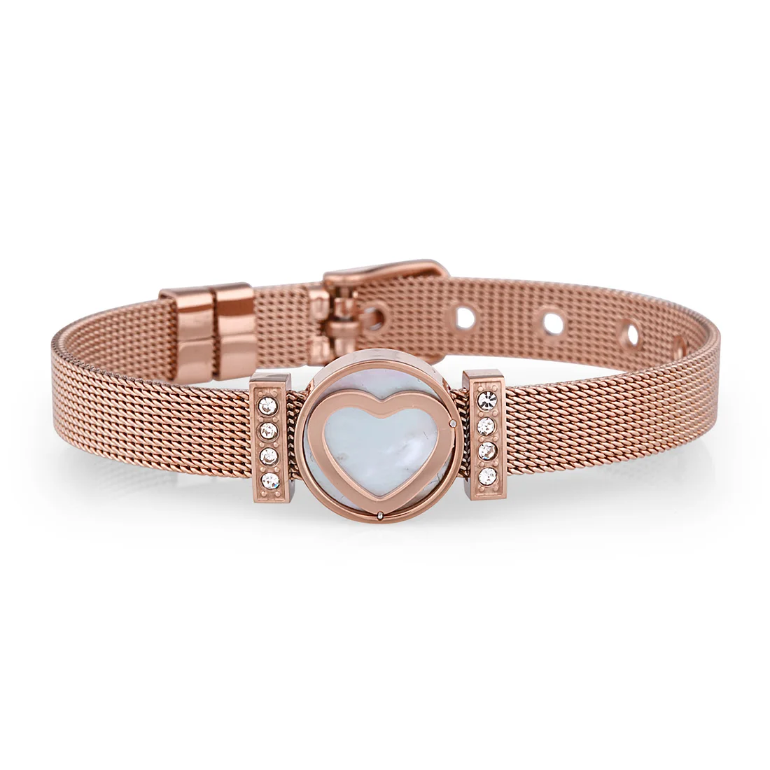 

Parigi PRGJKL2014 Heart Womens Bracelet Bangles Fashion Jewelry Steel Rose Gold Birthday Gift for Womens