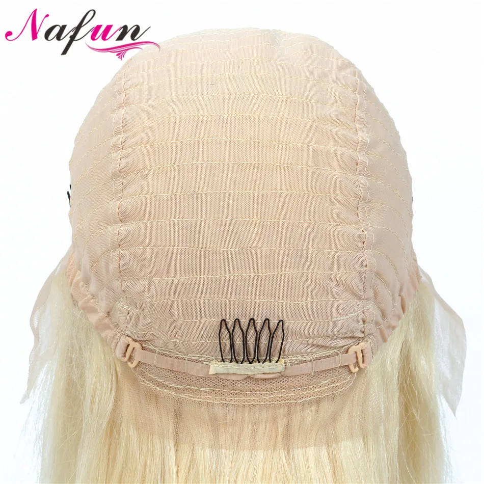 Nafun 13X4 613 парики из натуральных волос на шнуровке перуанские короткие remy волосы