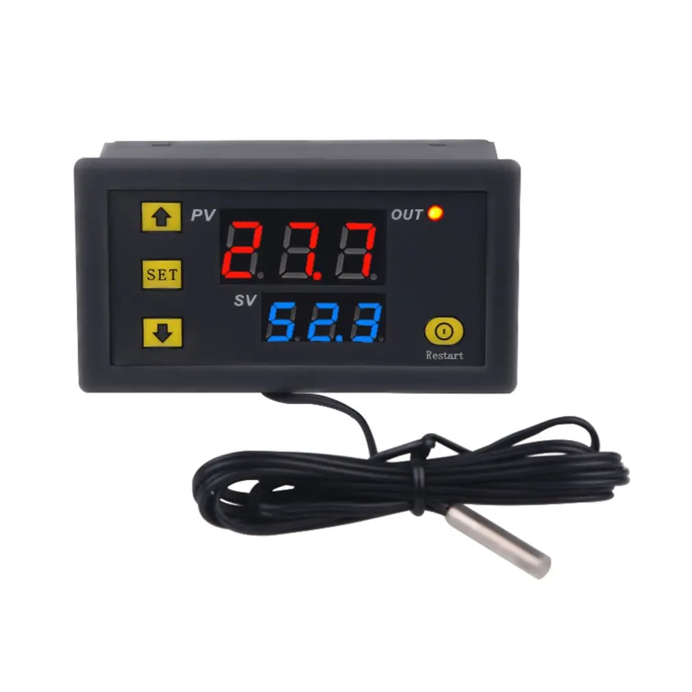W3230 Lcd красный и синий дисплей Dc 12V 20A цифровой термостат измеритель температуры