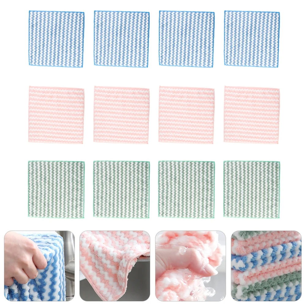 

12pcs Convenient Dish Cleaning Towels Cleaning Cloth Dish-washing Towel
