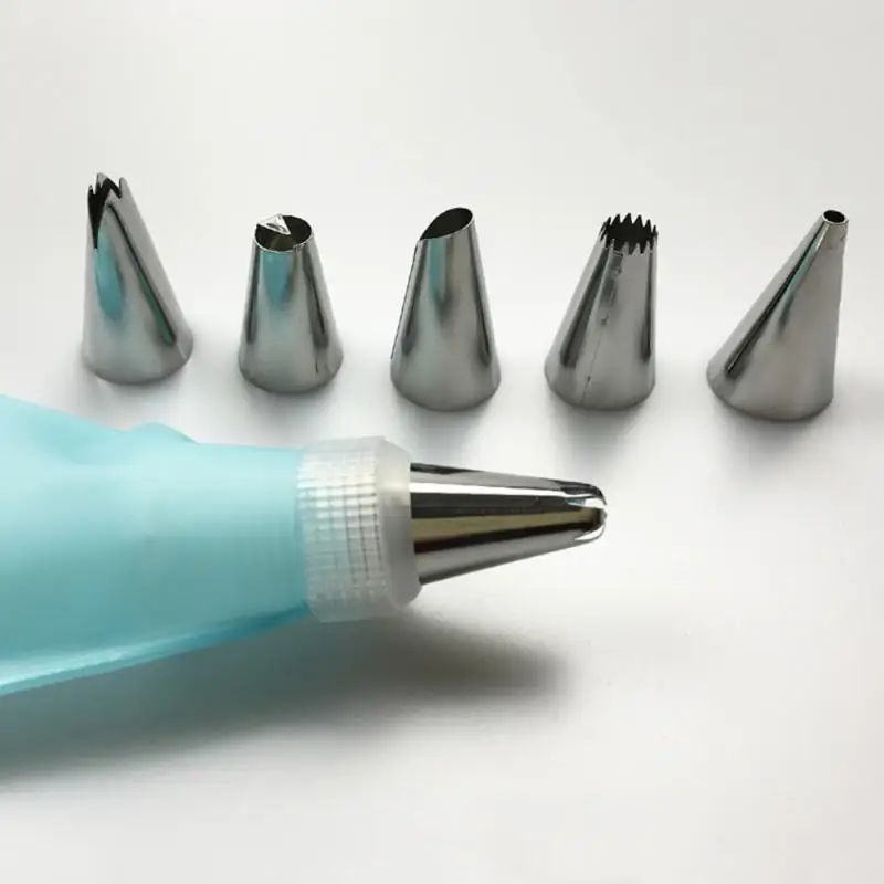 8 шт насадок крем глазурь кондитерский мешок DIY Инструменты для украшения торта многоразовый кондитерский мешок+ насадка для декорирования торта инструменты для украшения