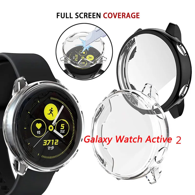 Чехол из ТПУ для Samsung Galaxy Watch Active 2 защитная пленка экрана 40 мм 44 аксессуары