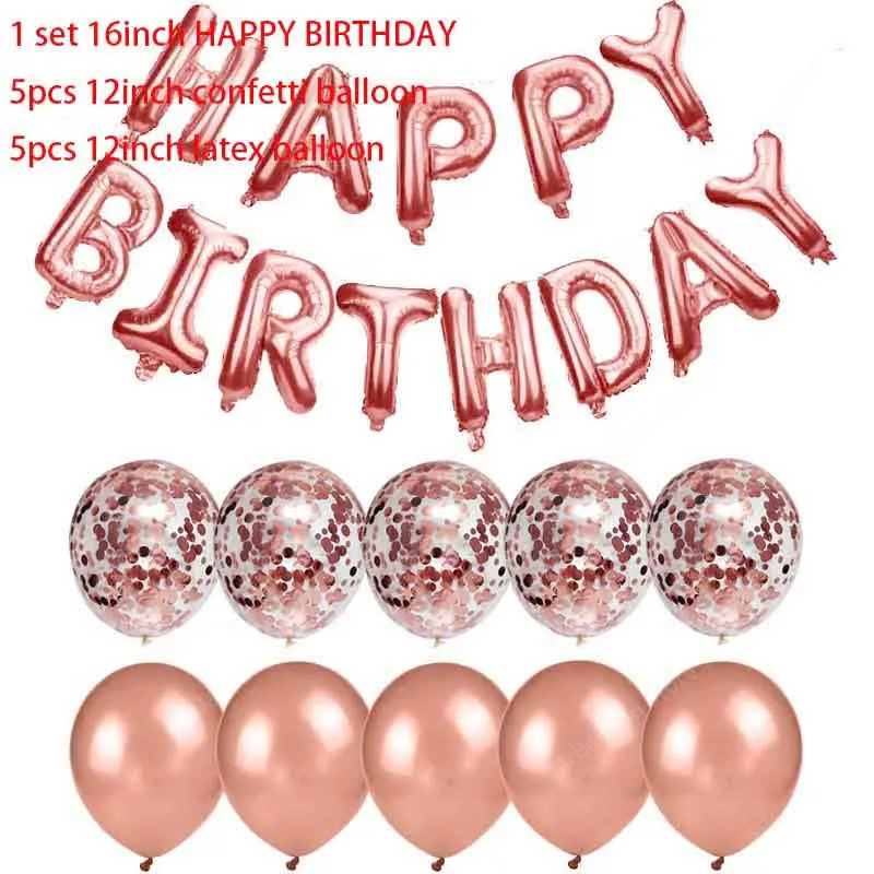 rose gold ballon 10 шт. воздушные шары с конфетти цвета розовое золото Air Deco день рождения латексные шары для свадьбы и дня рождения вечерние украшения Дети Baloon S8XN - Цвет: rose gold ballon