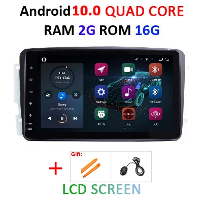 2G 16 LCD DSP ips 2 Din Android 10 автомобильный DVD Мультимедиа gps для Mercedes/Benz/CLK/W209/W203/W208/W463/Vaneo/Viano/Vito Авто Радио Аудио obd2 - Цвет: 2G 16 LCD