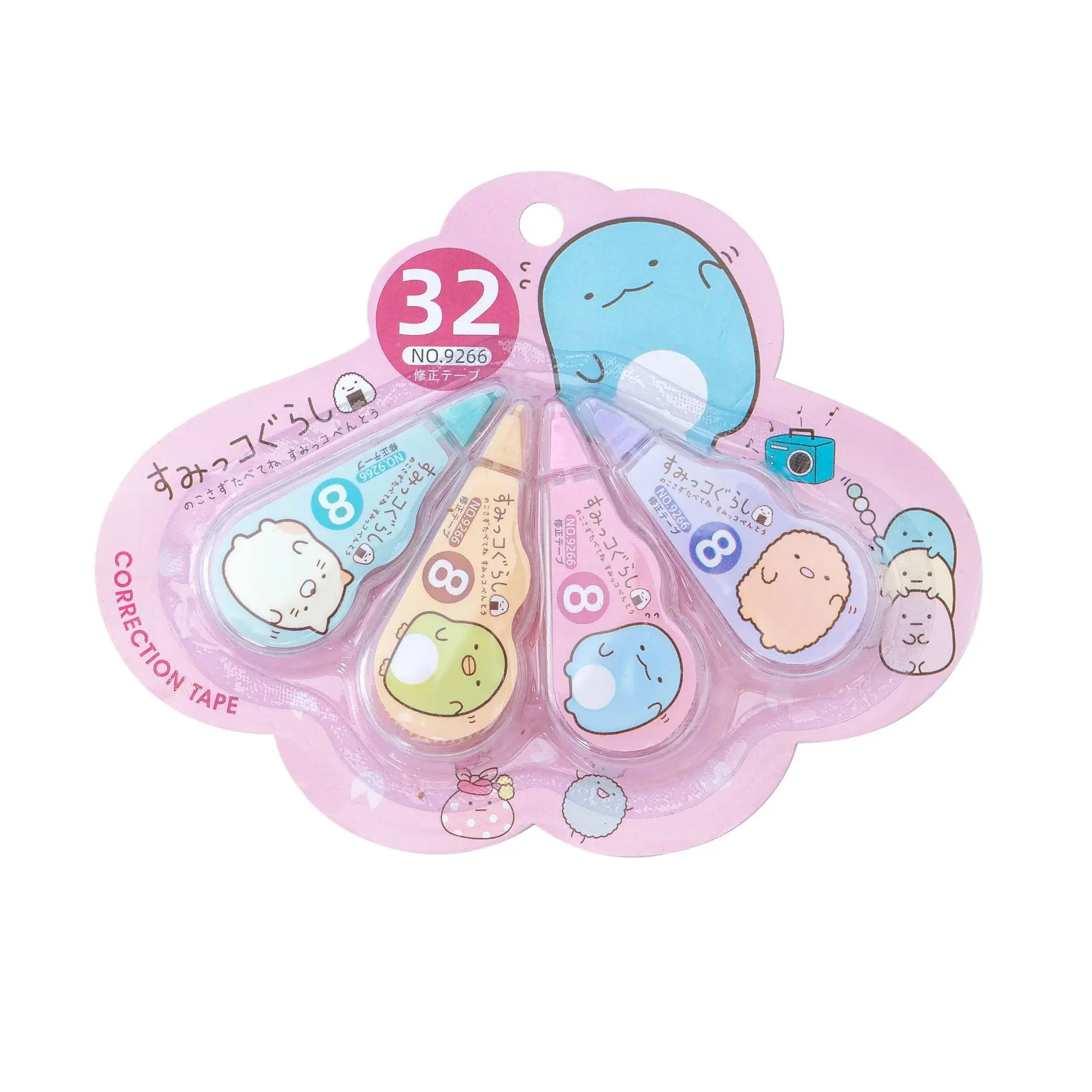 

4 pcs/pack Kawaii Sumikko Gurashi White Out Corrector Correction Tape Promotional Gift Stationery School Office Supply