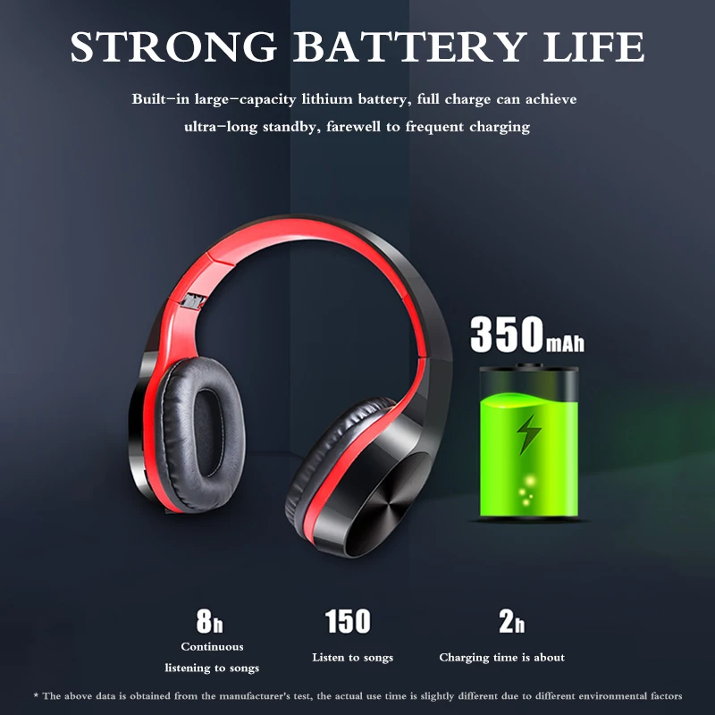 2020 HD беспроводные наушники Bluetooth 5 0 гарнитура складные регулируемые головная три