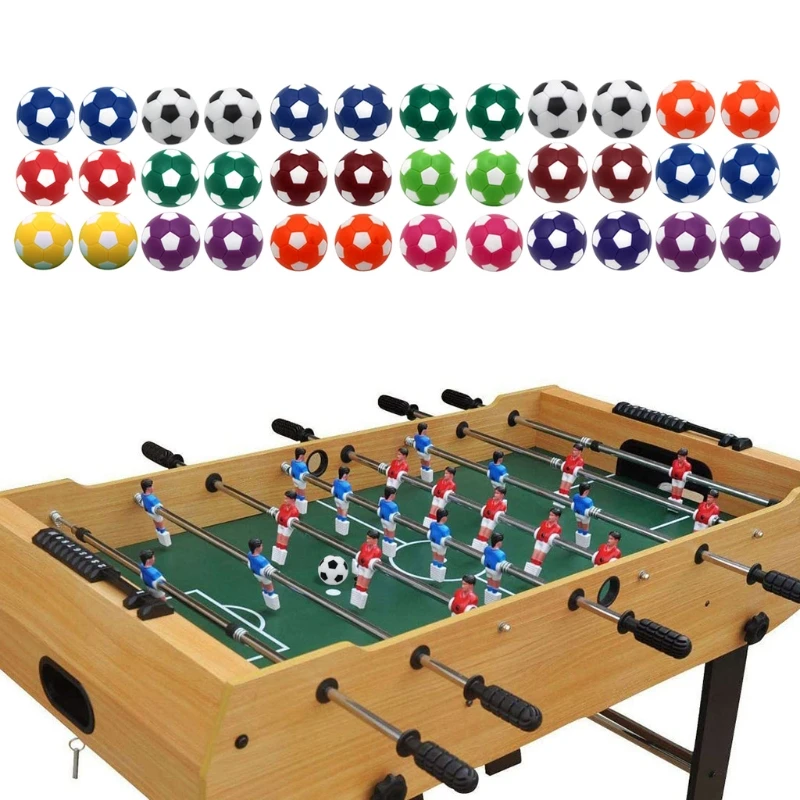 

Foosball Table Replacement Foosballs- 12 Pack - 36mm Game Tabletop Size - Multi Colored Tabletop Soccer Balls