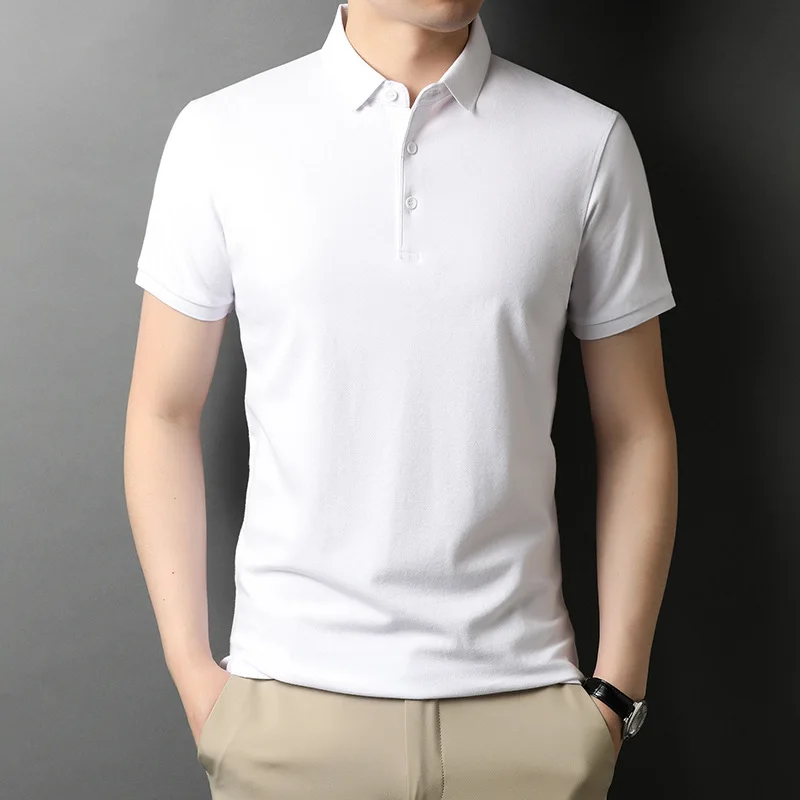 

Men's casual thin cotton summer solid basic Volkswagen Short Sleeve Polo 8716