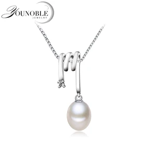 Женское ожерелье с подвеской из серебра 925 пробы, черное ожерелье с натуральным пресноводным жемчугом, Подарок на годовщину