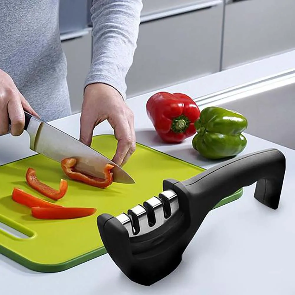 3-ступенчатая точилка для кухонных ножей профессиональный точильный камень