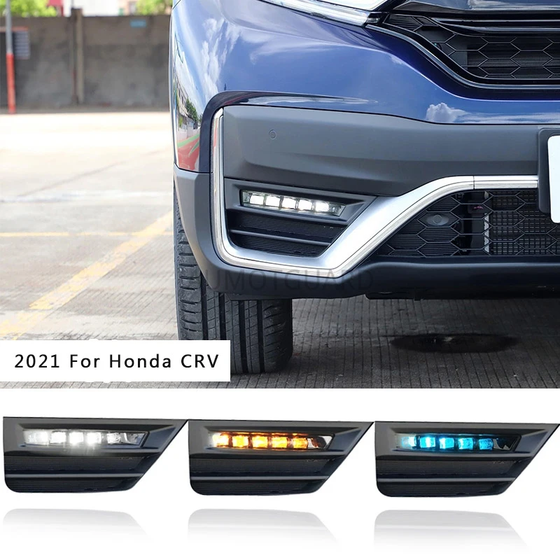 

For Honda CRV 2021 Daytime Running Lamp Modified Led Streamer Daytime Driving Lamp For CR-V Fog Lamp