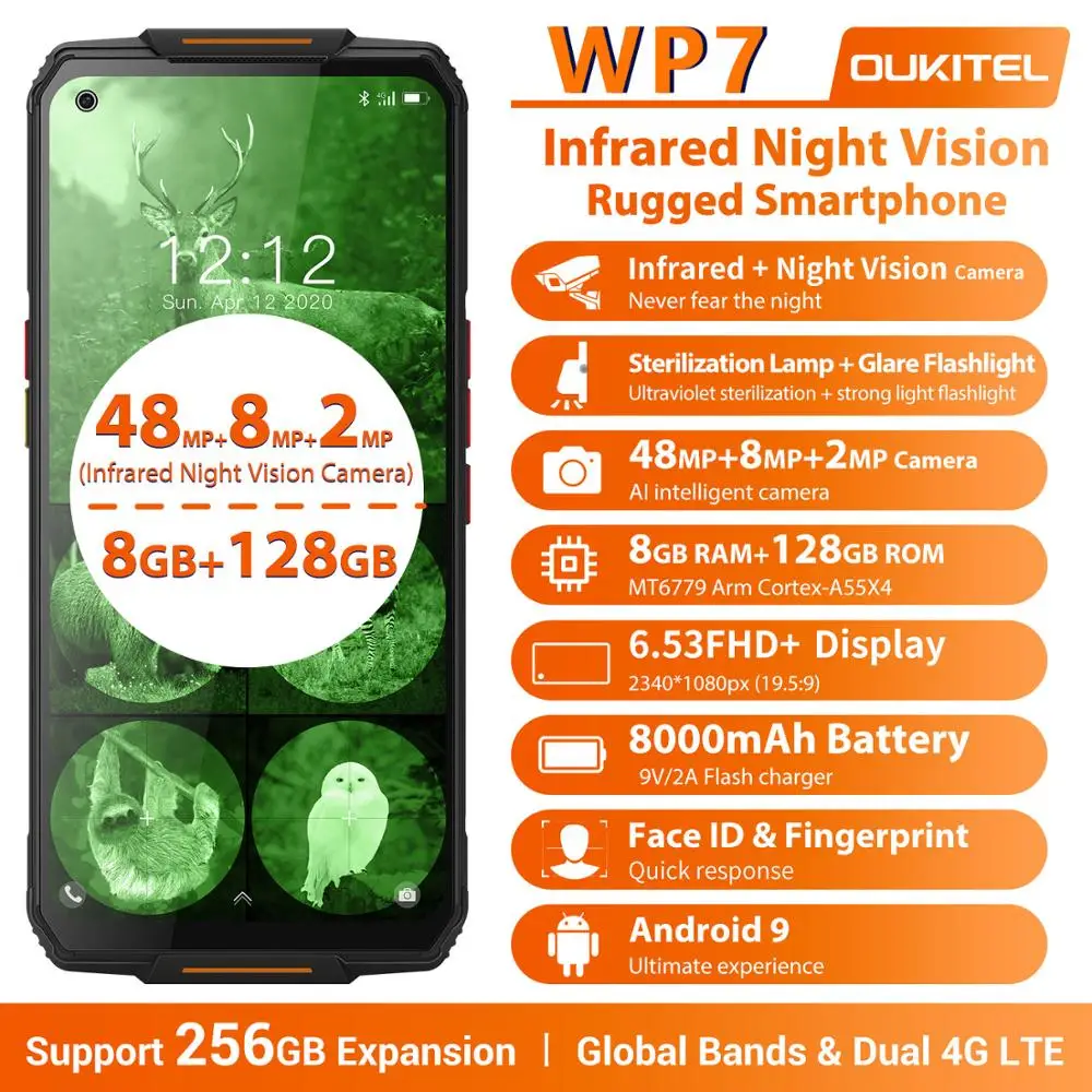 Смартфон OUKITEL WP7 8+128ГБ | Мобильные телефоны и аксессуары