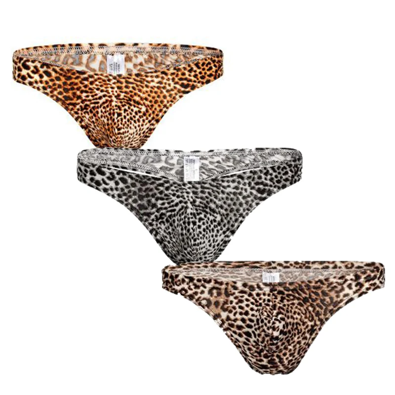 3 шт./лот сексуальные Мальчики Трусики стринги женские trings Ракушки с леопардовым