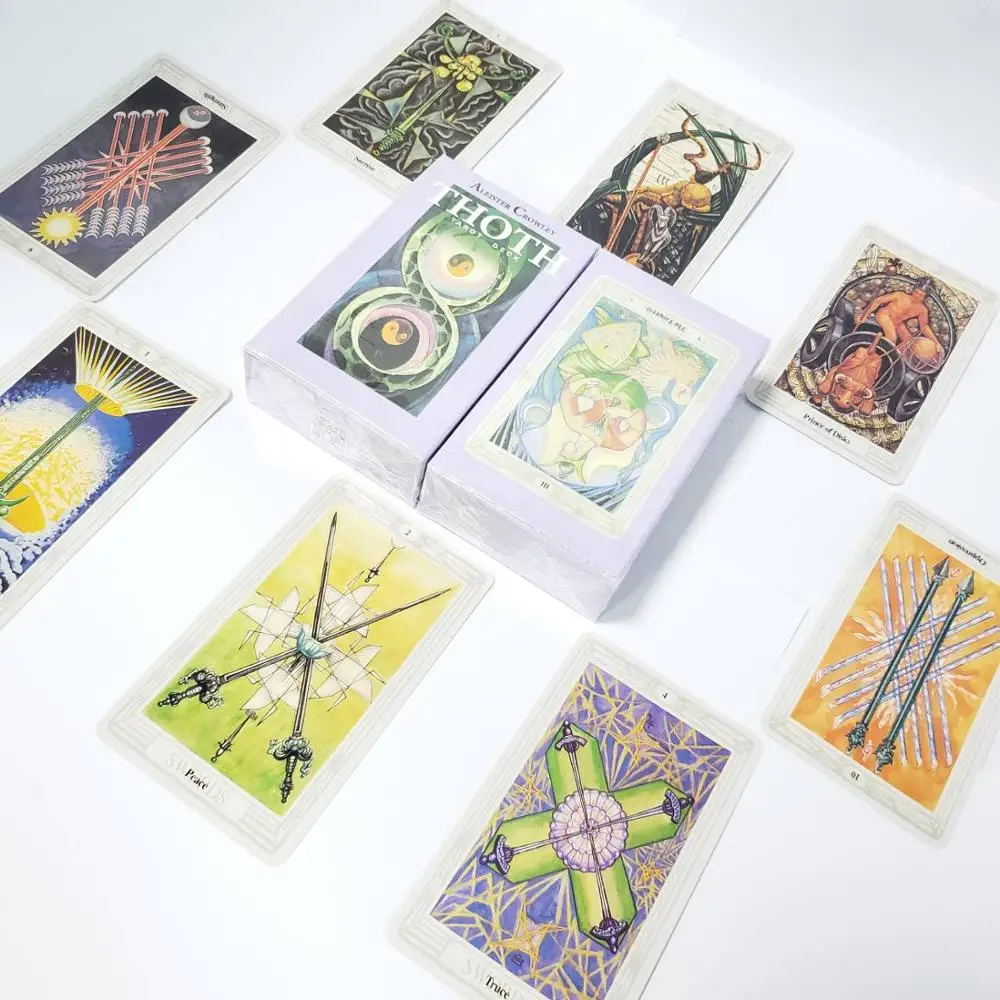 Тота Таро карты руководство-гадание fate Tarot колода настольная игра - Цвет: Thoth Tarot