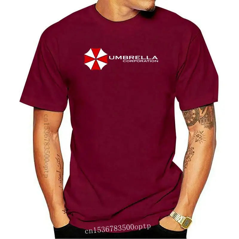 

Новая футболка Umbrella Corp сумасшедшая Новинка Хлопок Летний стиль Базовая однотонная дизайнерская Удобная футболка