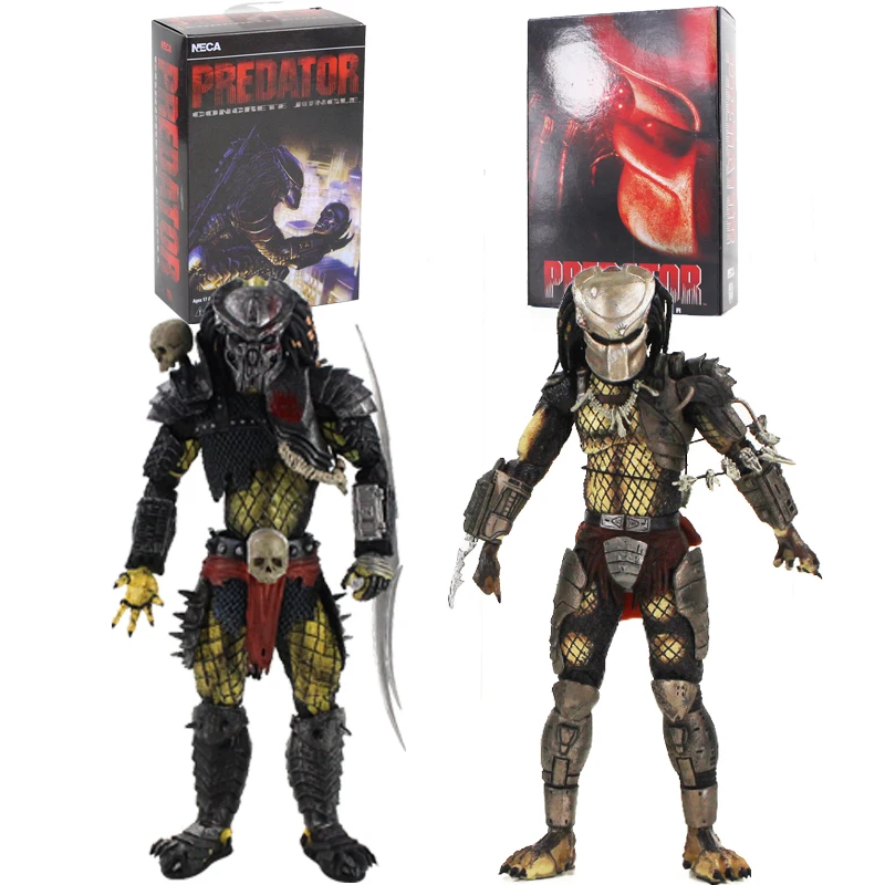 Экшн фигурки инопланетянин NECA VS Predator 20 см лезвие шрама бетонный Охотник джунглей