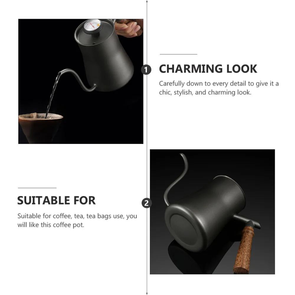 

1Pc 550ml Hanging Ear Pot Drip Filter Pot Stainless Coffee Pot Teapot Kettle