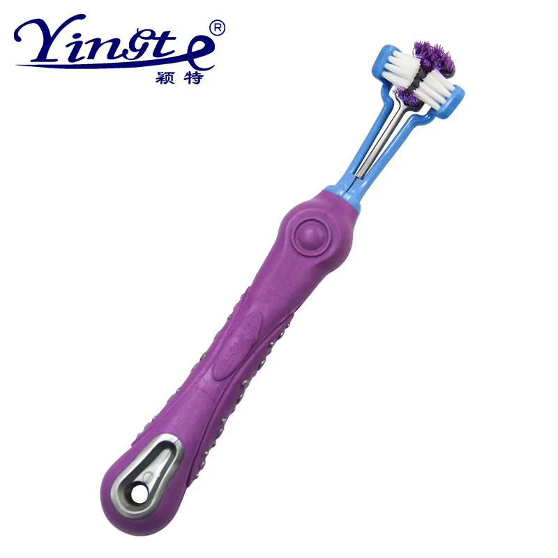 5 шт. зубная щетка для животных собак кошек чистящие средства зубов трёхсторонняя