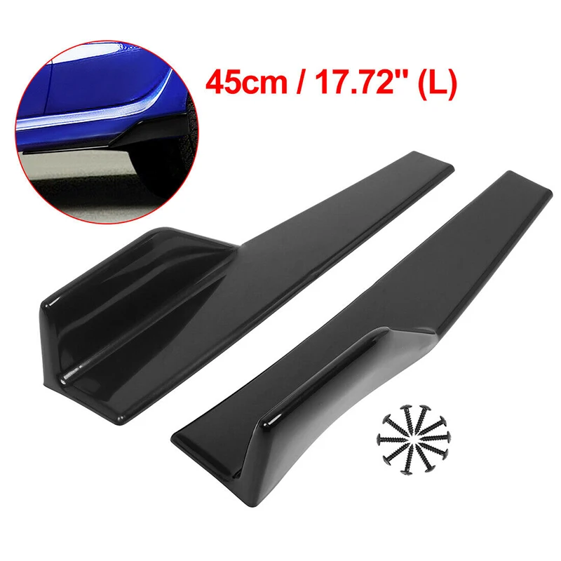 Side Skirts Fits Universal Vehicles Black 450mm Exterior Bottom Line Extensions Splitter Lip Car Diffusers(Gloss Black) | Автомобили и