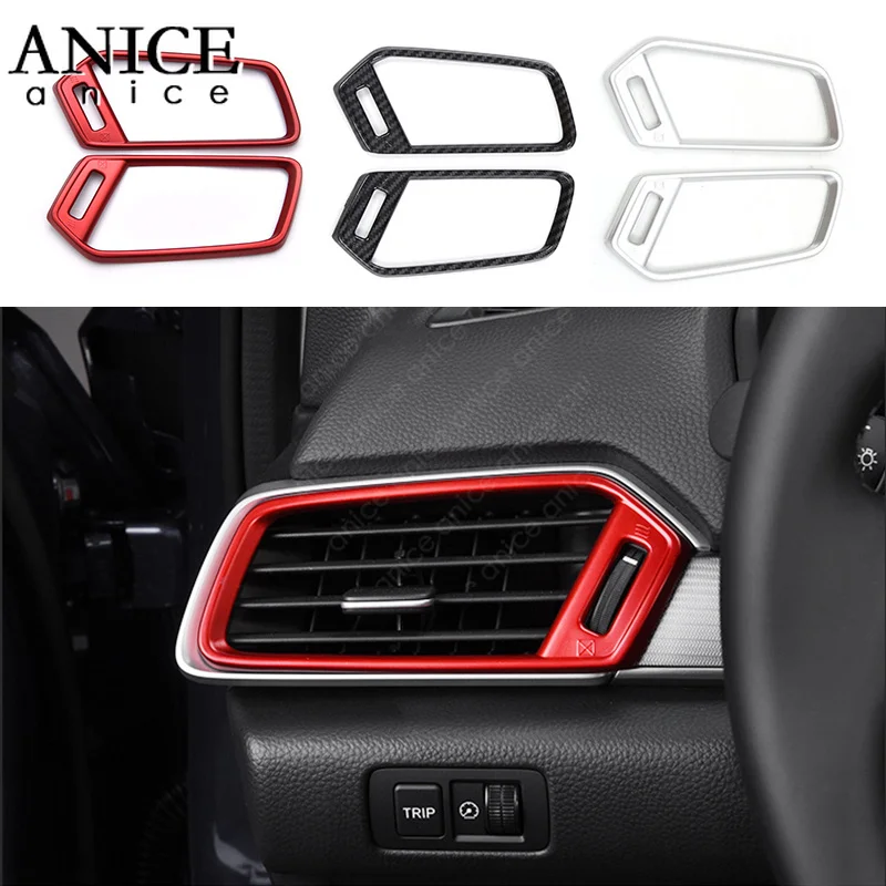 

2 шт. цвет углеродного волокна или Хром ABS кондиционер воздуха вентиляционное отверстие приборной панели Крышка отделка пихта для Honda Accord 2018