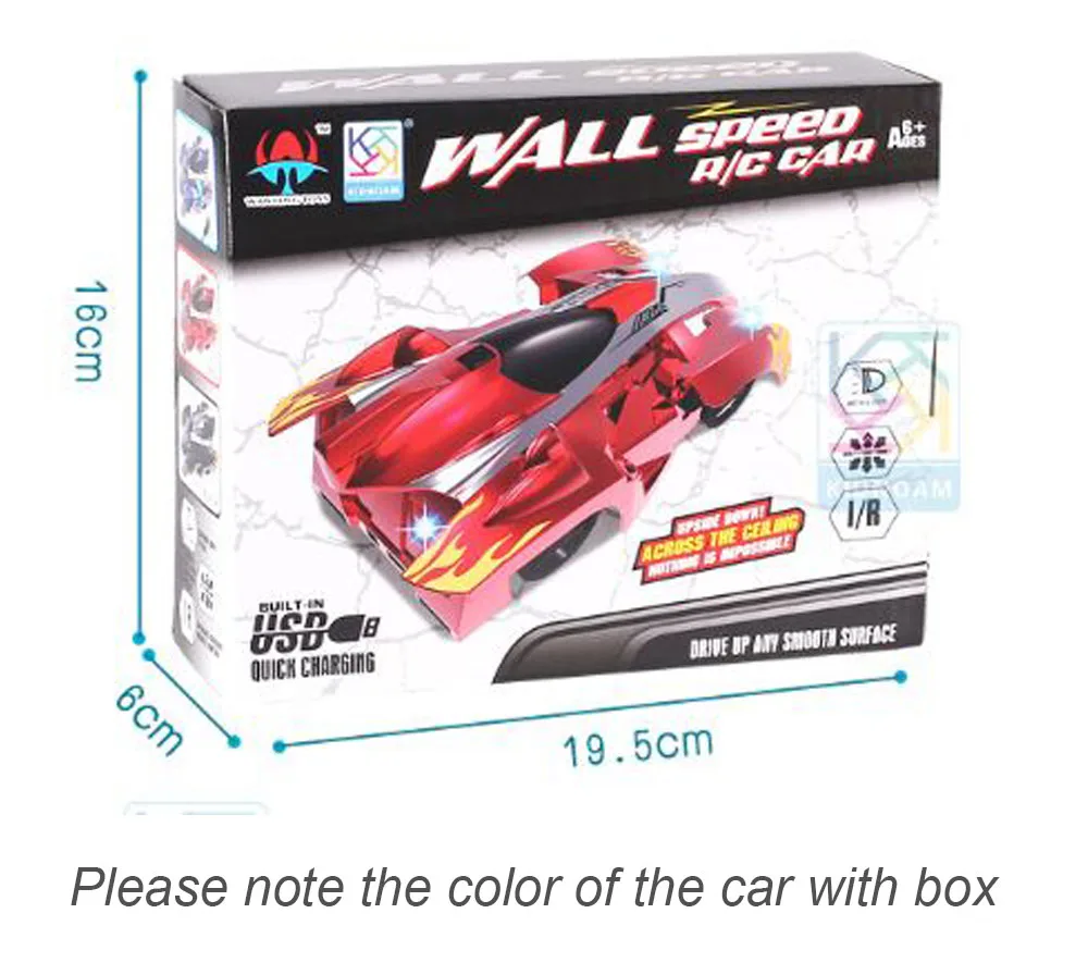 RC car with box Детские радиоуправляемые настенные скалолазание мини-игрушки Модель Кирпичи беспроводной электрический пульт дистанционного управления дрейф Гоночные Игрушки для маленьких детей - Цвет: RC car with box