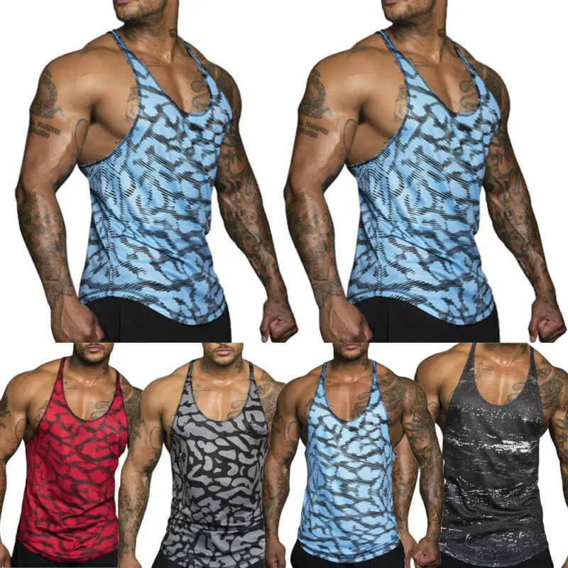 Мужская спортивная майка для бодибилдинга с y-образной спинкой спортивный жилет