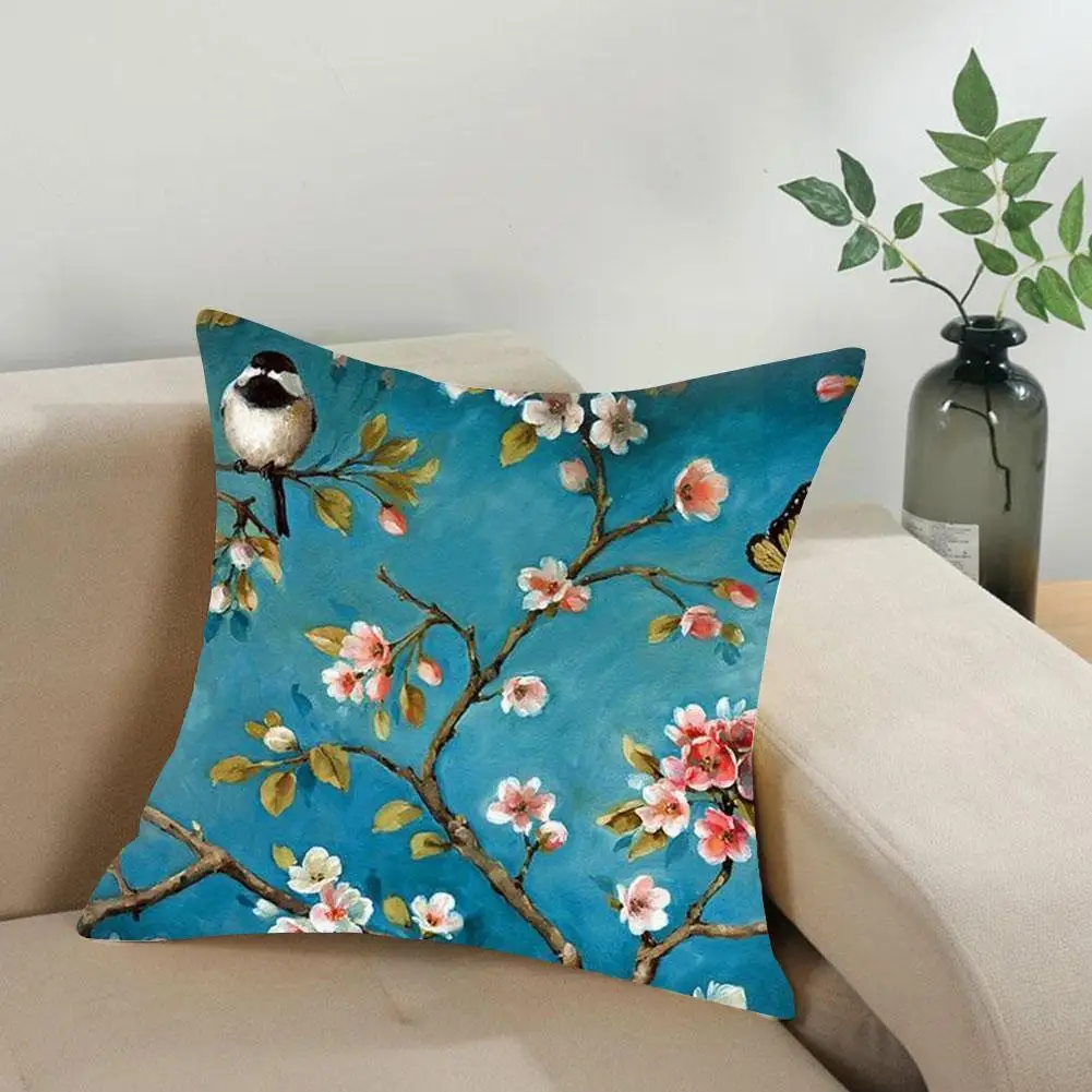 

Flowers Cushion Cover Pillow Decorative Tropical Plant Parrot Cushion Cover Pillow Decorative Pillowcase For Sofa Pillowcov V8a4