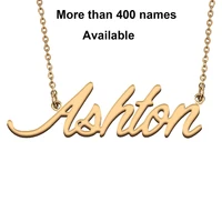cursive initial letters name necklace for ashton birthday party christmas new year graduation wedding valentine day gift