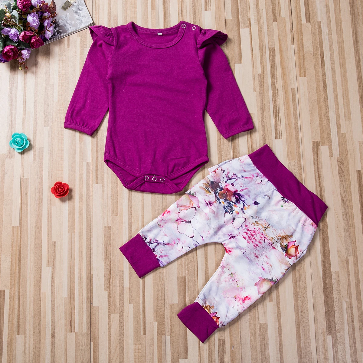 Женский комбинезон с длинными рукавами и оборками | Мать ребенок