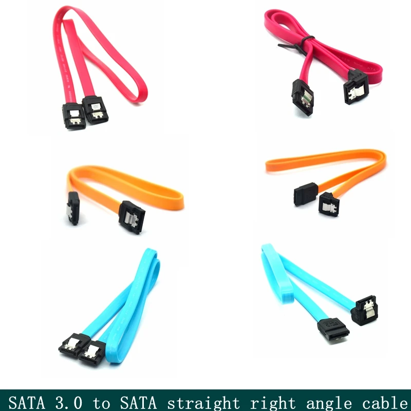 

Cable SATA 3.0 to Hard Disk Drive SSD HDD Sata 3 Straight Right-angle Cable for Asus MSI Gigabyte Motherboard 45-50CMCable Sata