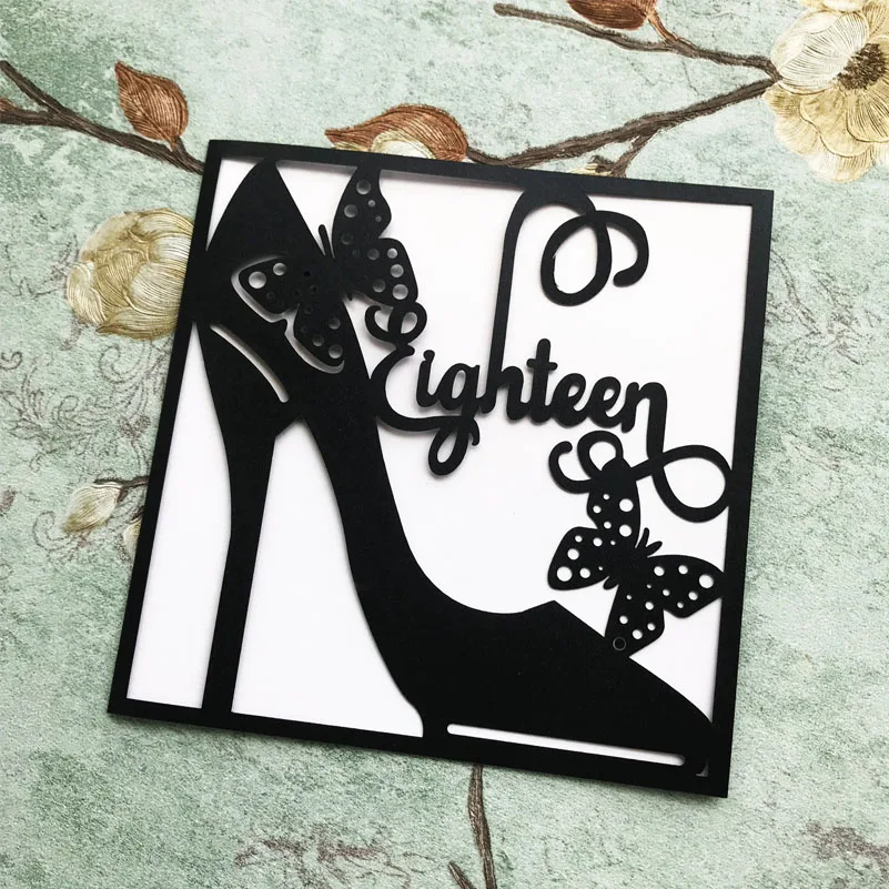 

35PCS/Lot For Girl's 18th Birthday party Invitations Cards Adult Ceremony celebration Decoration Party Blessing Greeting Card