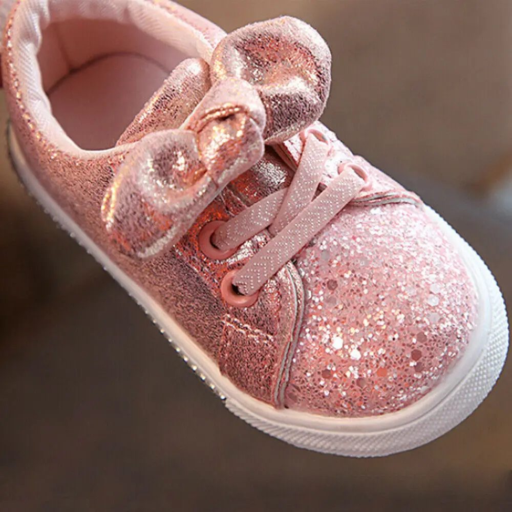 От 1 до 3 лет Обувь для маленьких девочек Повседневная обувь принцессы с бантом и