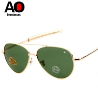 2021 new ao military fashion army to pilot sunglasses brand american lens optical glass zonnebril