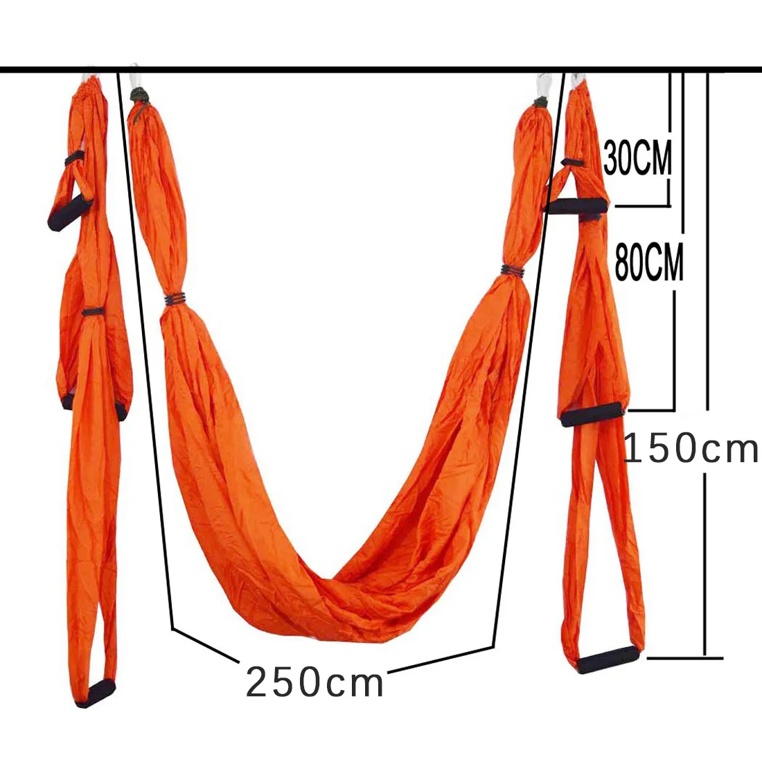 

High Quality Max 200kg Aerial Yoga Ceiling Hammock Flying Swing Trapeze Multifunctional Anti-gravity Color-blocking Yoga Hammock