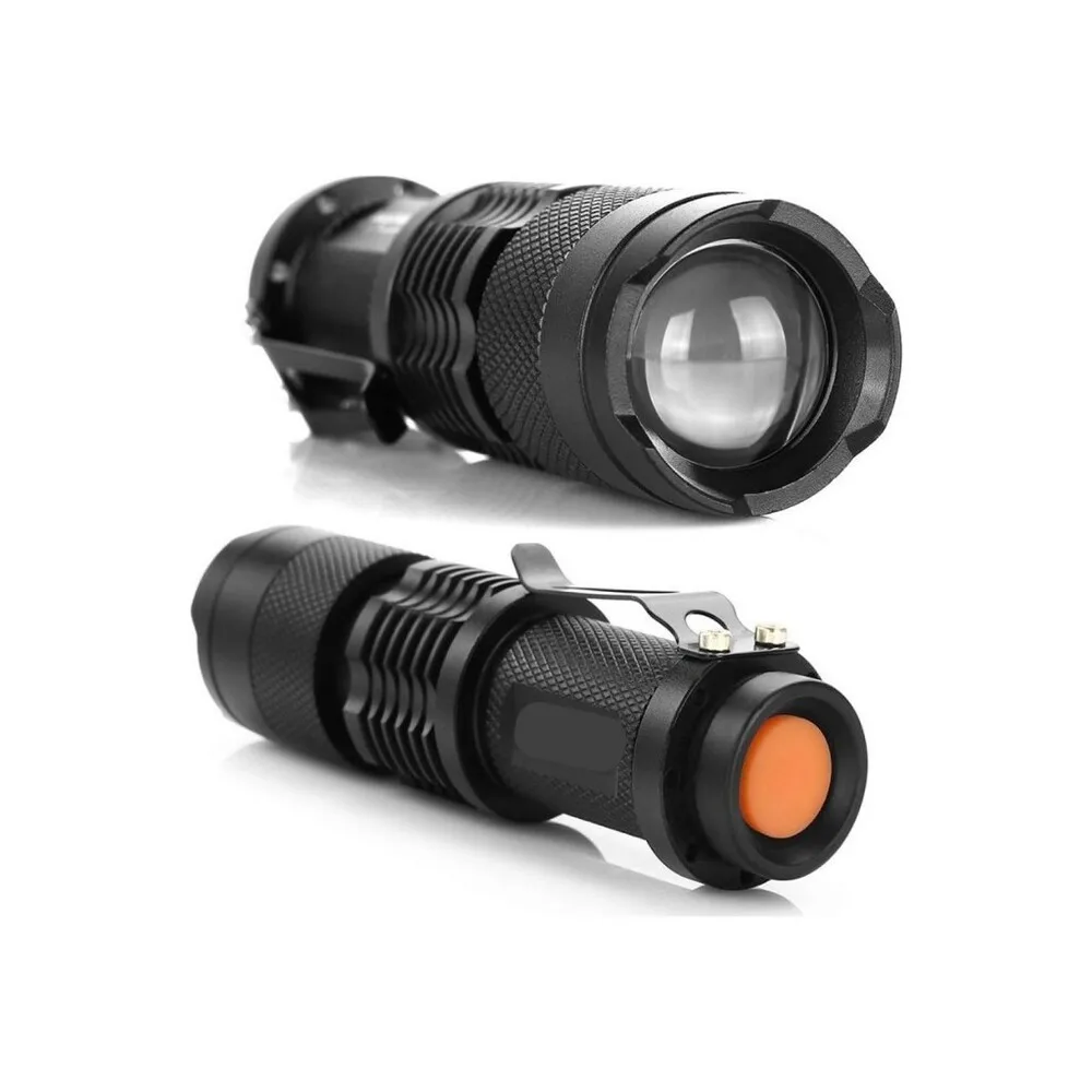 

KM-87 Police Type Zoomlu Rechargeable Metal Mountain Camping Pocket Flashlight Cree Led 2300 Lumens