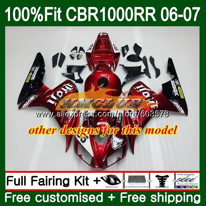Литья под давлением для HONDA CBR 1000 RR 1000RR 2006 2007 80CL. 42 Боди CBR1000 CBR1000RR 06 07 OEM оранжевые