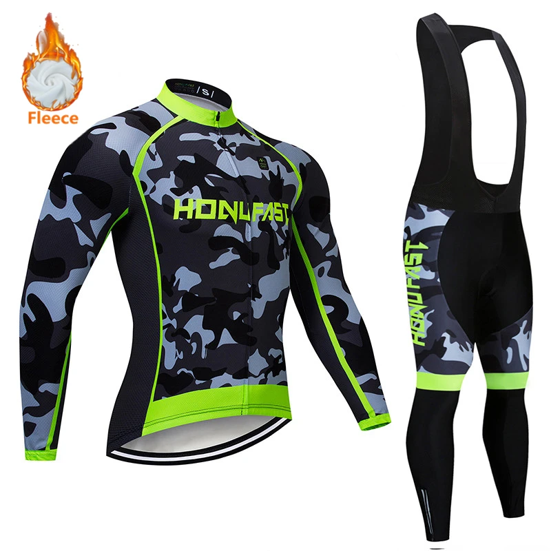 Зима 2023 теплая флисовая одежда для велоспорта мужской костюм из Джерси с длинным