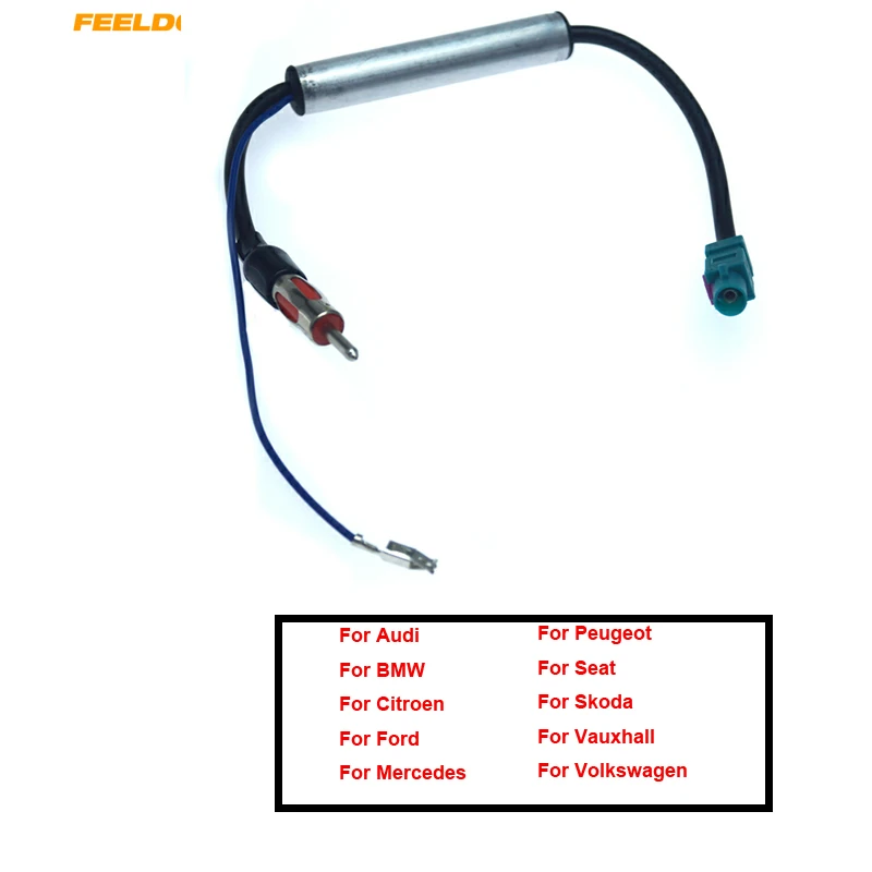 FEELDO Авто Aftermarket радиоустановка мужской антенный адаптер для Audi VW/BMW/Ford/Citroen Chrysler # FD