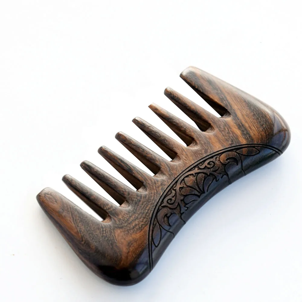 Гребень деревянный расческа из натурального сандалового дерева с широкими
