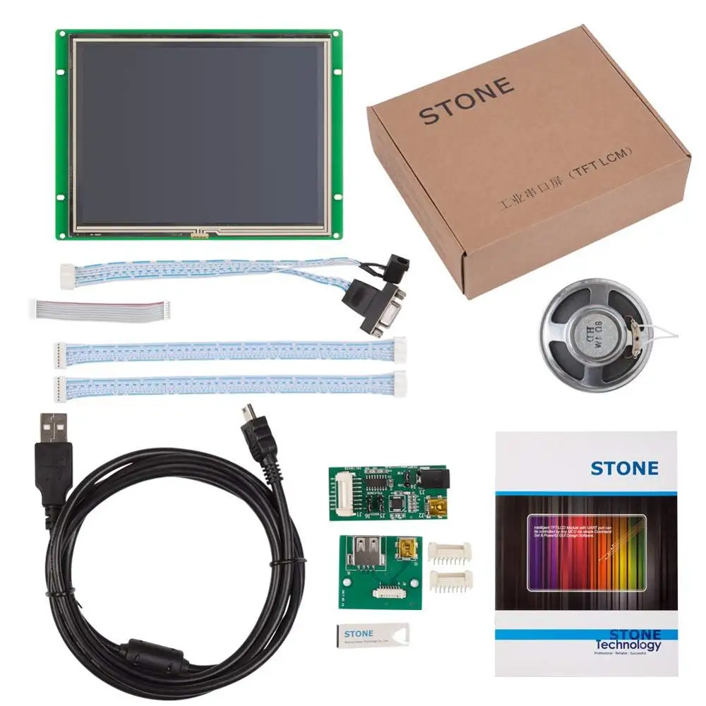 Модуль ЖК-дисплея STONE 8 0 дюйма TFT с RS232/RS485/TTL + плата контроллера программное