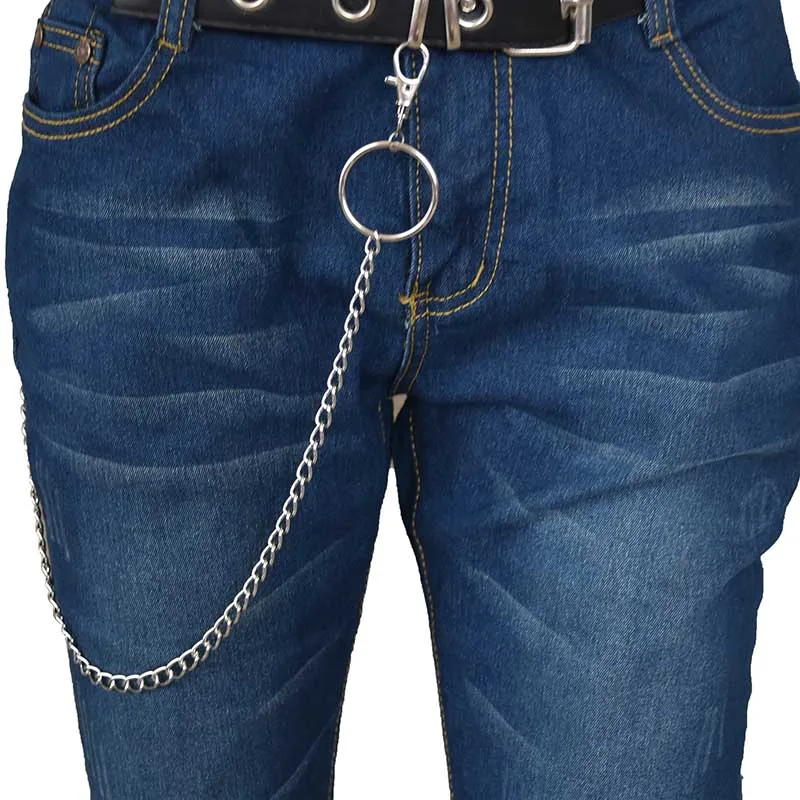 Men Women Street Big Ring Key Chain Rock Punk Trousers Hipster Chains Pant Keychain HipHop Accessories | Украшения и аксессуары