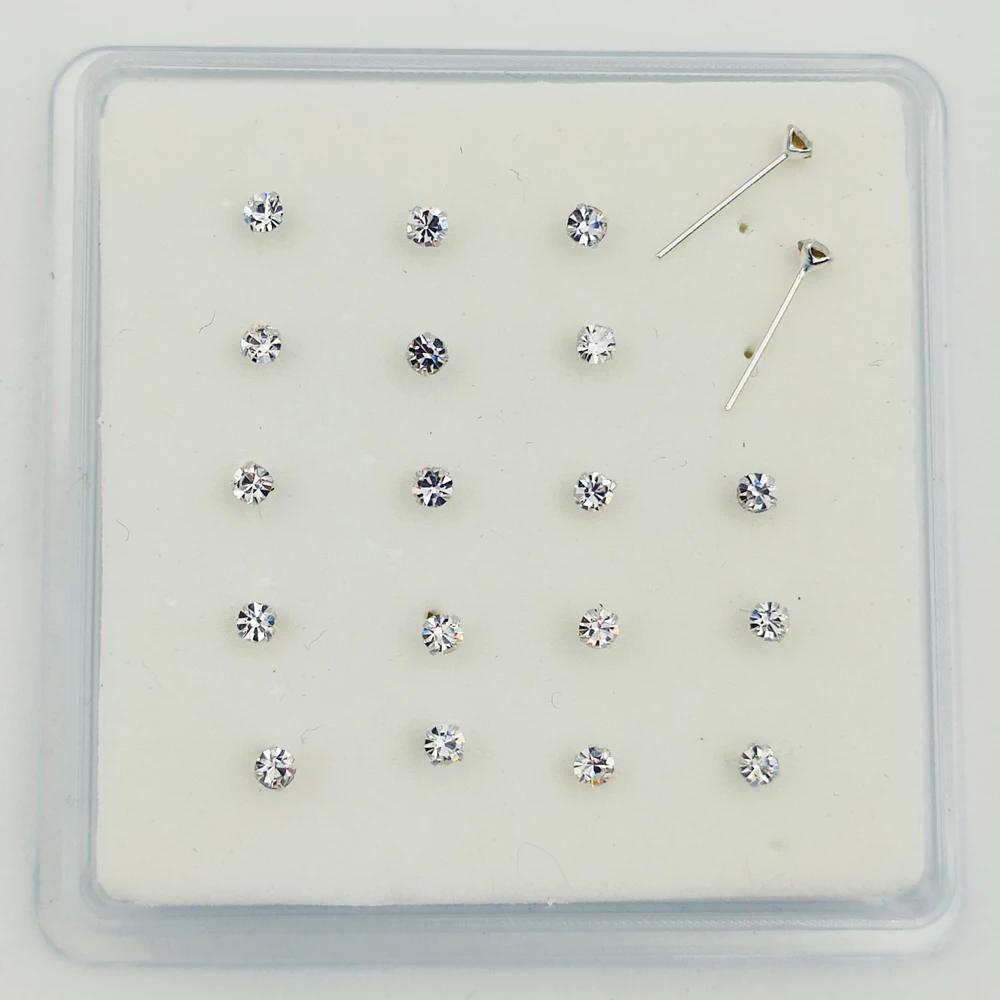 Шпилька для носа унисекс серебро 100% пробы 2 5 мм|Украшения волос броши и украшения