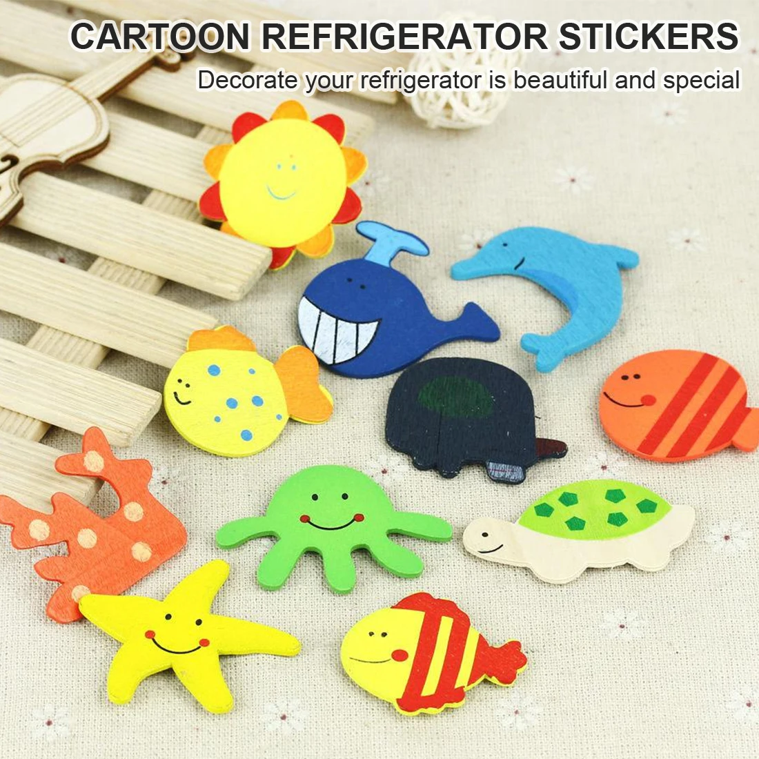 

12pcs/set Cartoon Fridge Magnet Fridge Stickers Animal Cartoon Colorful Kids Toys Child Educational Toys Gifts Random