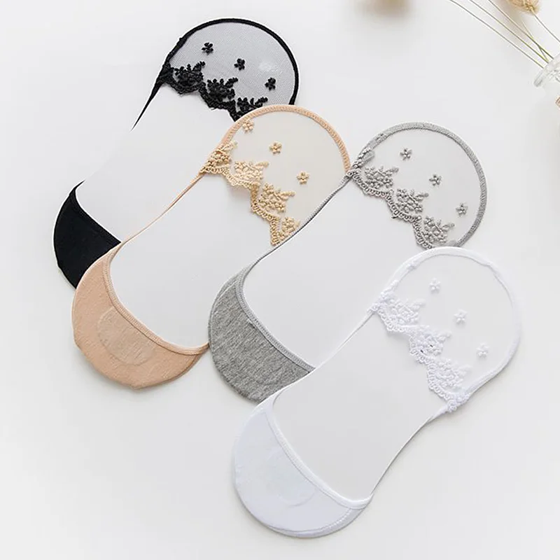 1 пара женские короткие невидимые носки лодочки с закрытым носком Нескользящие