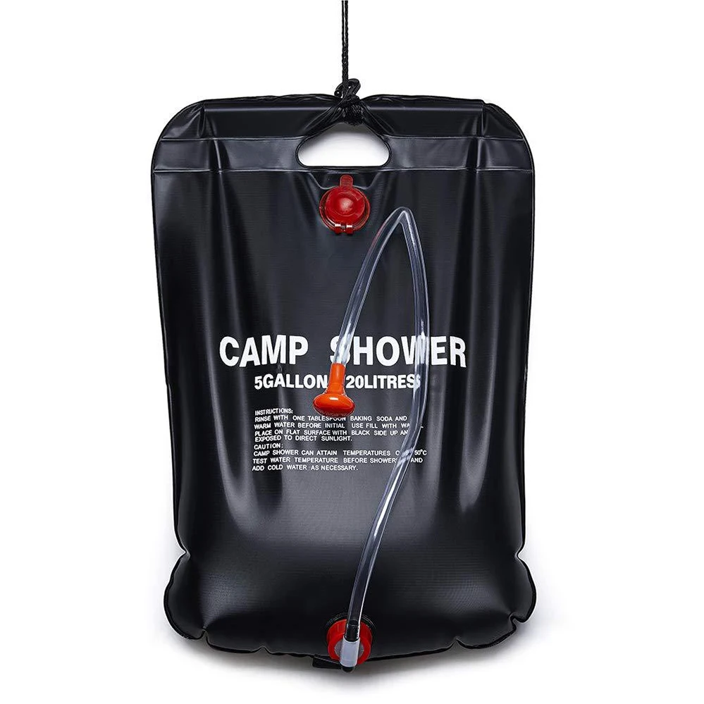 

20l saco de gua energia aquecida banho porttil solar aquecida acampamento ao ar livre saco de chuveiro piquenique saco de gua